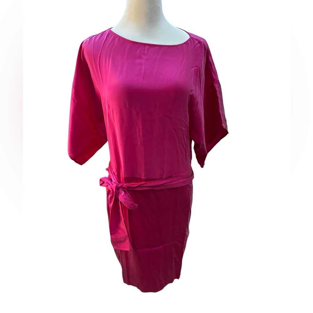 Talbots Women’s Pink Silk‎ Belted Pink Dress Size 10P
